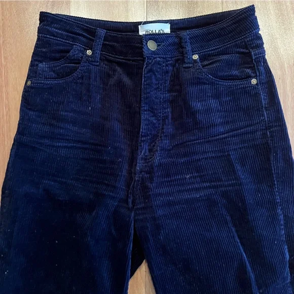 ROLLA'S Navy Flare Corduroy Pants - Picture 3 of 9